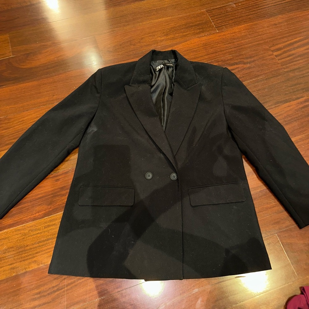Zara Women's Black Oversized Blazer